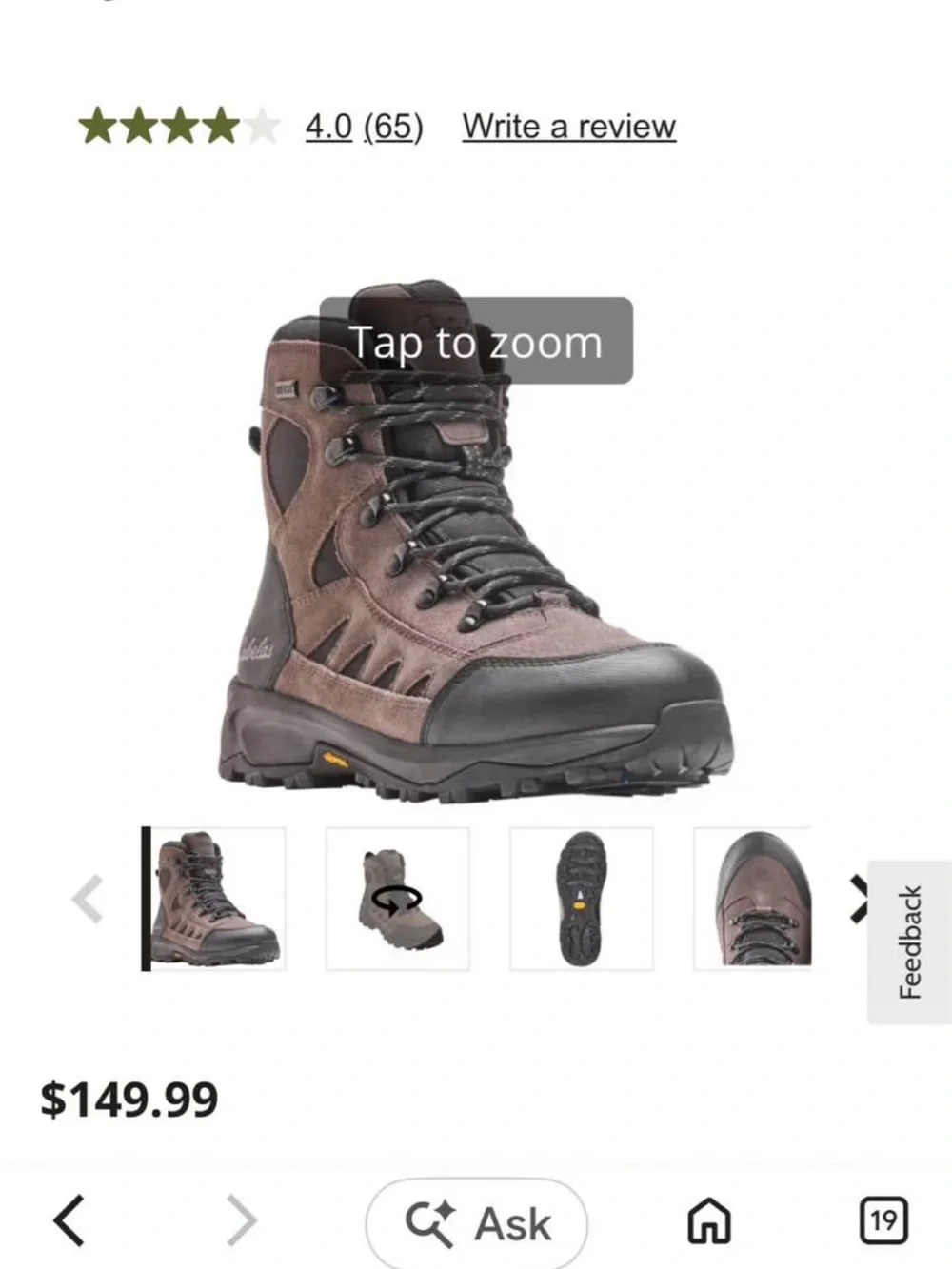Cabela's Men's Dark Brown & Black Outdoor Hiking Boots. Sz. 11
